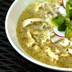 Green Pozole with Chicken