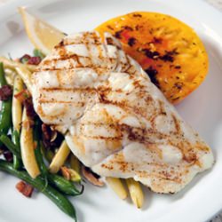 Yankee Pier’s grilled halibut