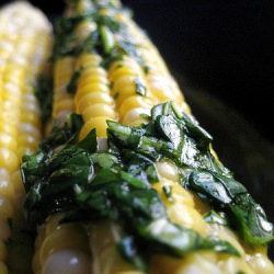 Corn with Basil Compound Butter