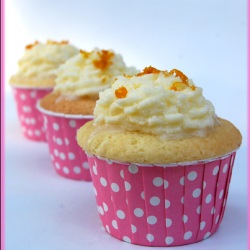 rose and orange flavured cupcakes