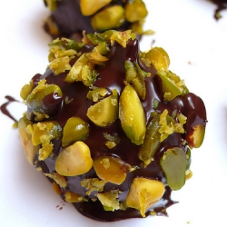 Chocolate Pistachio Covered Figs