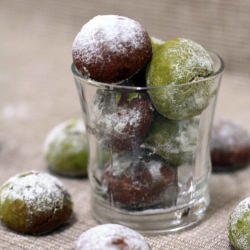 Matcha and Cocoa Snowballs