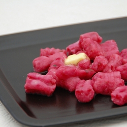 Beet Gnocchi with Poppy Seeds