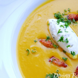 Roasted Pumpkin and Chickpea Soup