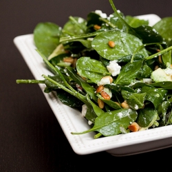 Spinach, Feta and Pine Nut Salad