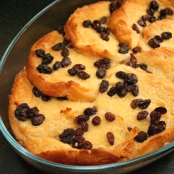 Burger Bun & Butter Pudding