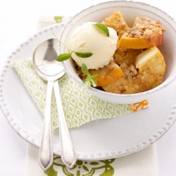 Roasted Apples with Almond Crumble