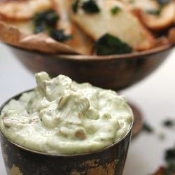 Green Olive Dip/Herbed Potato Skins