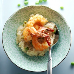 Risotto with Peas and Prawns