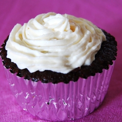 Chocolate Filled Chocolate Cupcakes