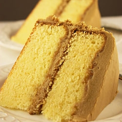 Yellow Cake with Caramel Frosting