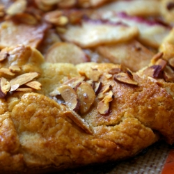 White Peach-Gold Raspberry Galette