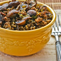 Wild Rice with Sausage and Mushroom