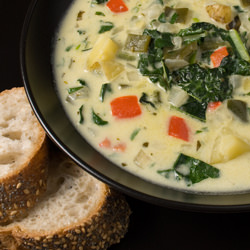 Green Chile Chowder with Kale