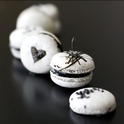 Black Sesame and Nori Macarons