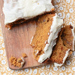 Pumpkin Bread Brown Butter Glaze