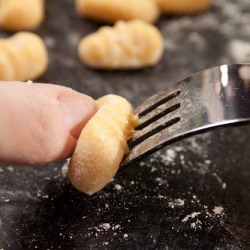 Forming Sweet Potato Gnocchi