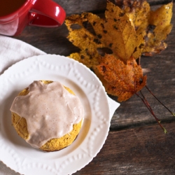 Pumpkin Scones with Spiced Glaze