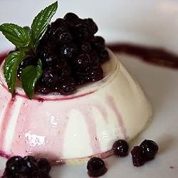 Panna Cotta with Wild Blueberries