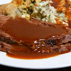 Roast Beef with Coffee Gravy