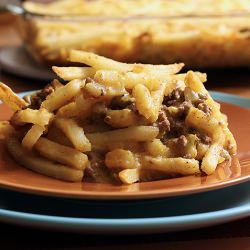 Chile Cheeseburger Fry Casserole