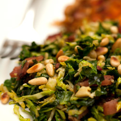 Sauteed Kale and Brussels Sprouts