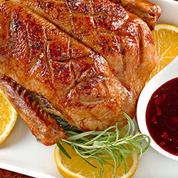 Roast Duck with Pomegranate Sauce