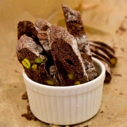 Chocolate and Pistachio Biscotti