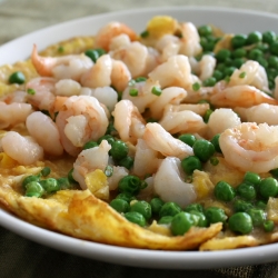 Shrimp & Pea Omelette