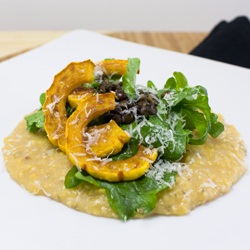 Roasted Delicata, Arugula & Polenta