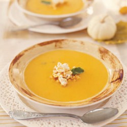 Butternut Squash Soup w/Goat Cheese