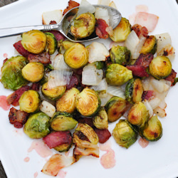 Brussels Sprouts w/ Peppered Bacon