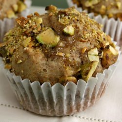 Toasted Pistachio and Honey Muffins