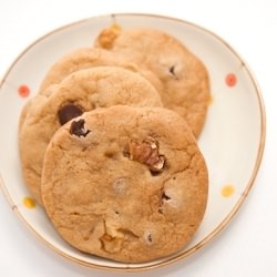 Caramel Chocolate Walnut Cookies