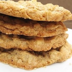 Toffee White Choc Oatmeal Cookies