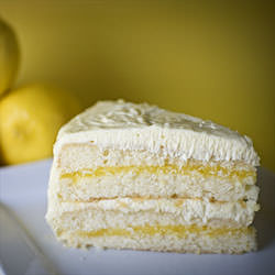 Lemon Curd Filled Birthday Cake