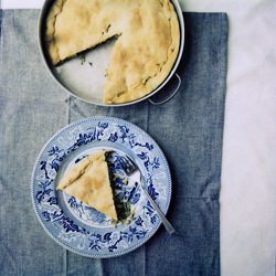 Kohlrabi and Greens Pie