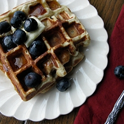 Yeasted Banana Bread Waffles