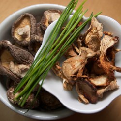 Feta Polenta Cakes w/ Wild Mushroom