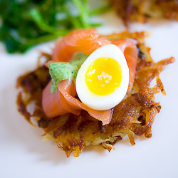 Potato Latke with Smoked Salmon