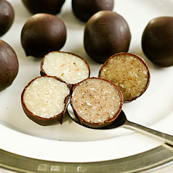 Raw Mint and Hazelnut Truffles