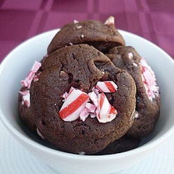 Chocolate and Peppermint Crinkles