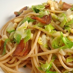 Pasta with Shaved Brussels Sprouts