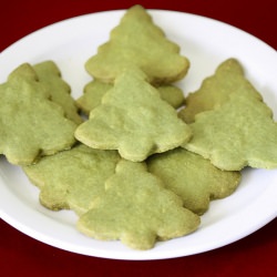 Green Tea Shortbread Trees