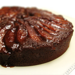 Pear Upside-Down Gingerbread Cake