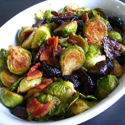 Brussels Sprouts with Bacon and Fig