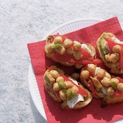 Chickpea and Fresh Mozzarella Toast