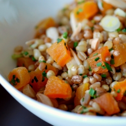 Apricot & Almond Wheat Berry Salad