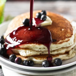 Pancakes Blueberry Maple Syrup