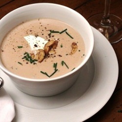 Roasted Chestnut Soup and Creme Fraiche